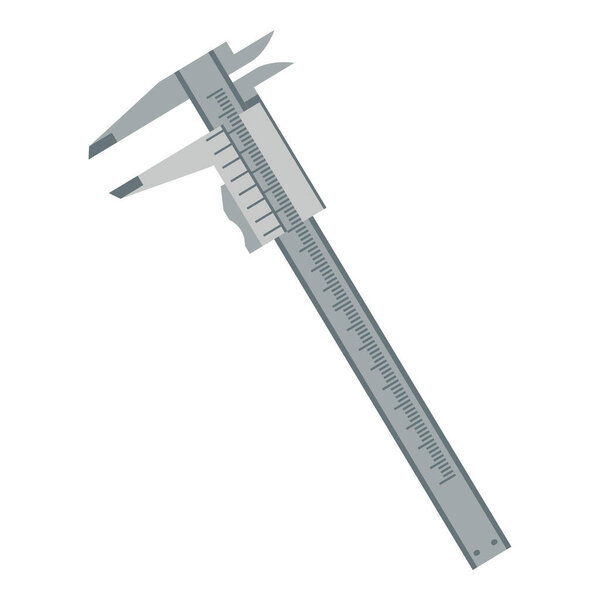 Professional steel Vernier caliper isolated: precision measuring tool