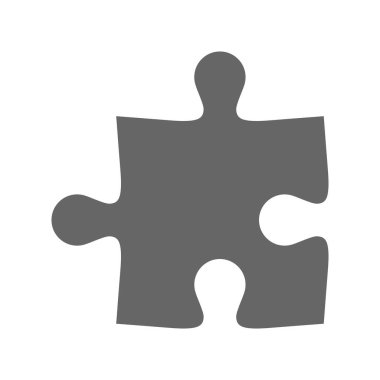 Yapboz bir renk parçası izole, oyunlar ve yaratıcılık konsepti