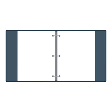 Ofis halkası klasörünü evrak, muhasebe ve arşiv konseptiyle aç