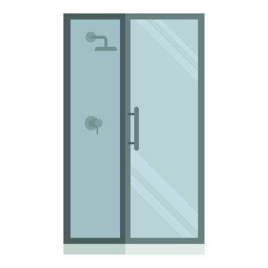 Modern cam duş kabini izole, hijyen ve iç tasarım konsepti