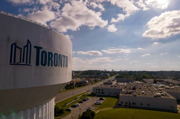 Toronto Ontario Kanada August 2022 Wasserturm Luftaufnahme Großer Wildwasserturm Der — Stockfoto