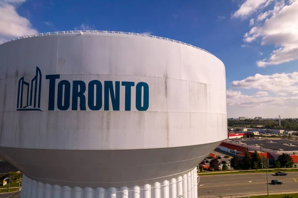 Toronto Ontario Kanada August 2022 Wasserturm Luftaufnahme Großer Wildwasserturm Der — Stockfoto