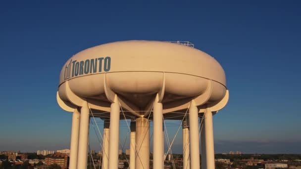 Toronto Ontário Canadá Agosto 2022 Reservatório Torre Água Tanque Torre — Vídeo de Stock