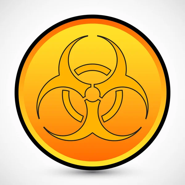 Biohazard Symbol Background Isolated Vector Illustration Biohazard Symbol Icon Can — Stock Vector