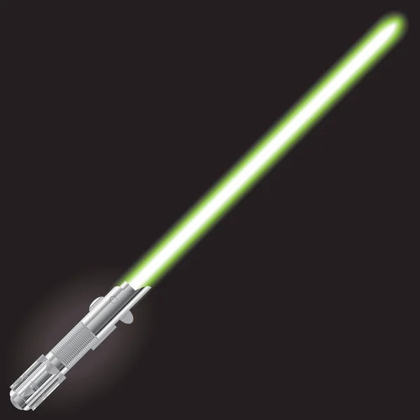 Lâmina Verde Energia Espada Jedi Arma Energia Ficção Científica Futurista —  Vetores de Stock