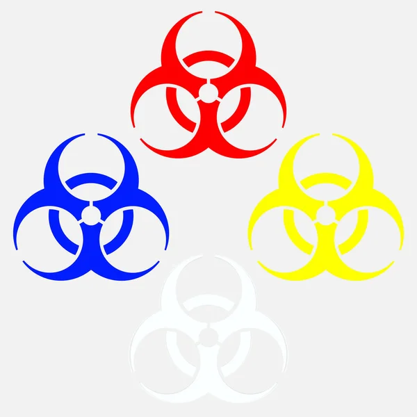 背景为一组生物危害符号 生物危害符号的分离向量图解 图标可用作海报 T恤衫设计或网页设计图标 — 图库矢量图片