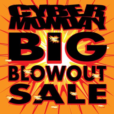 Cyber Monday Vector Explosion etiketleri, etiketleri ya da satış simgesi. İndirim Fiyat etiketleri, imza veya özel teklif simgesi
