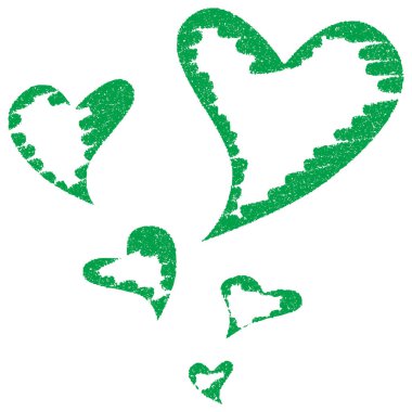 Dantel desenli kalp simgeleri ayarlandı, el çizimi desen çizimi. Soyut kalpler. Dövme ya da tişört çizimi. İzole vektör