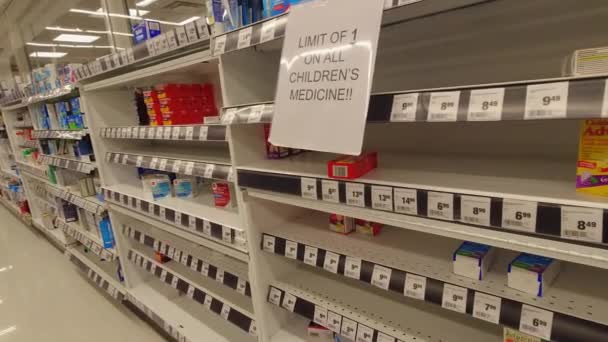 Toronto Ontario Canada December 2022 Children Tylenol Fever Pain Kids — Stock Video