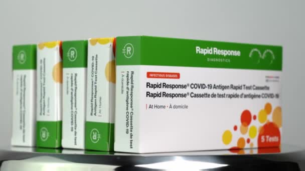 Toronto Ontario Canada December 2022 Rapid Response Covid Antigen Rapid — Stock Video