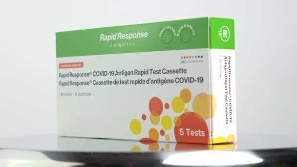 Toronto Ontario Canada Dicembre 2022 Rapid Response Covid Cassetta Del — Video Stock