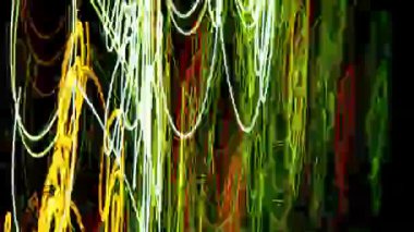 Psikedelik soyut uzun pozlama stop motion color lights animasyon. Işık yolları, sızıntılar ve parlayan dikişsiz döngü. Müzik görselleştirme soyutlama arkaplanı.