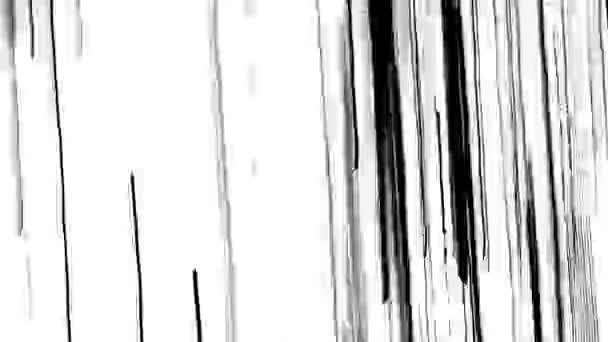 Monochromatická Animace Černobílého Grunge Tužka Čmáranice Čmáranice Čáry Bílém Pozadí — Stock video