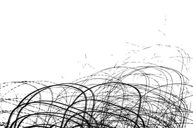 Creative minimalist hand drawing scribbles abstraction art on white background with ink lines stain hatching and hand drawn doodle scribble textures. Design for cards and postcard, poster brochures. 