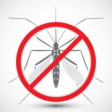 Uyarı, sivrisinekle işaretli yasak. Zika virüsünü durdur. Sıtmayı durdur. Dang 'ı durdurun. Doğa Aedes Aegypti. Eğitimsel, bilgilendirici ya da ilgili sağlık danışmanları için idealdir. İzole vektör