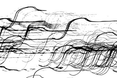 Motion sketch freeze frame of night lights in big city. Urban light trails from buildings and street lights in downtown long exposure trace. Bright colourful long exposure light trails. Vector.