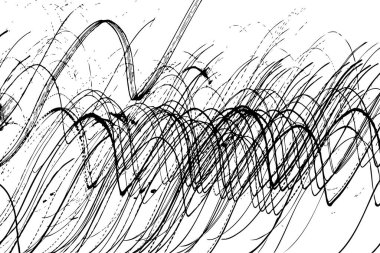 Motion sketch freeze frame of night lights in big city. Urban light trails from buildings and street lights in downtown long exposure trace. Bright colourful long exposure light trails. Vector.