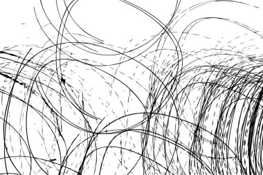 Hand drawn ink pattern and textures made of scratches and lights trails. Abstract drawing backgrounds in black and white. Trendy monochrome pencil or pen brush marks. Vector.