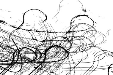 Hand drawn ink pattern and textures made of scratches and lights trails. Abstract drawing backgrounds in black and white. Trendy monochrome pencil or pen brush marks. Vector.