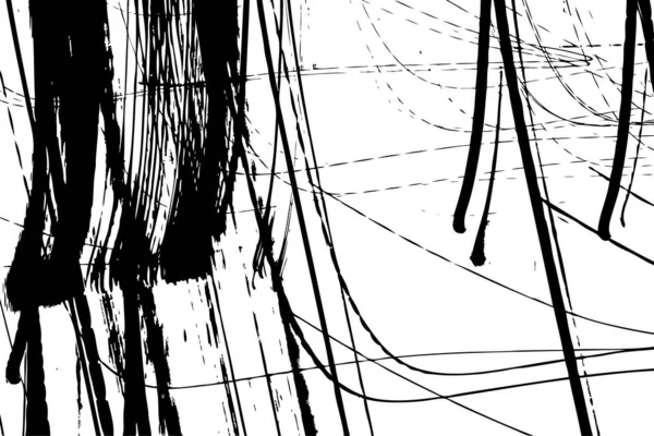 Schéma Dessin Abstrait Grunge Organique Texturé Chevauchant Formes Ondulées Lignes — Image vectorielle