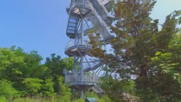 Przejazd Szlakiem Turystycznym Obszaru Wystawowego Wieży Widokowej Parku Narodowym Point — Wideo stockowe