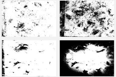 Grunge antik kağıt kaplama seti. Eski desenli tozlu düz kağıt. Kaligrafi kayıtları ve kitap yapımı için bir takım kirli belgeler. Eski cadı kitabı çamurda boş sayfalar. 