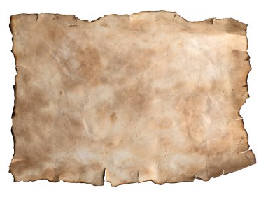 Eski kağıt parşömen ya da parşömenler eski düz kağıt, eski yıpranmış yanmış kağıt. Kaligrafi biyografisi kayıtları ve kitap yapımı için kağıt.
