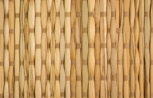 Bambusowe Dywaniki Trawiaste Lub Serwetka Stół Makro Zbliżenie Widok Góry — Zdjęcie stockowe