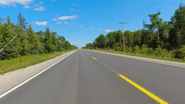 Вид Сзади Водительская Плита Оглядывающаяся Назад Pov Driving Car View — стоковое видео