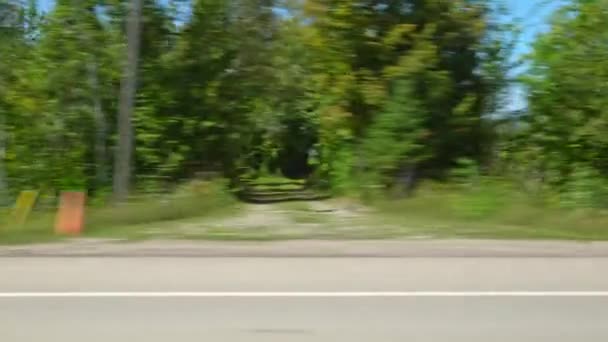 Side View Forward Driving Plate Passenger Pov Driving Car View — стоковое видео