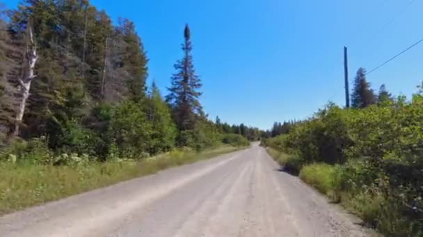 Front View Forward Driving Plate Gravel Road Pov Driving Car — Stock Video