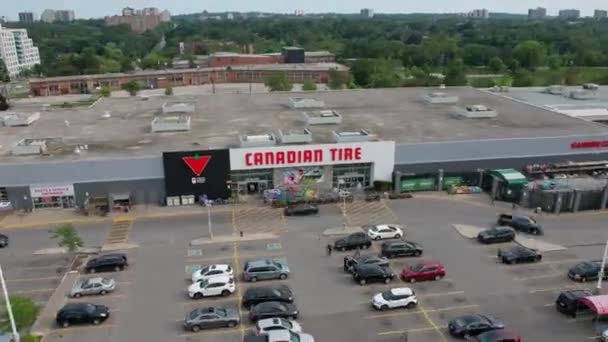 Canadese Band Detailhandel Keten Canada Time Lapse Automobiel Hardware Thuis — Stockvideo