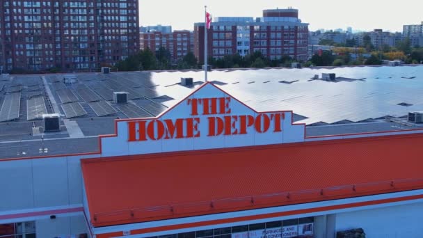 Home Depot Home Improvement Construction Supply Retail Network Canada Большой — стоковое видео