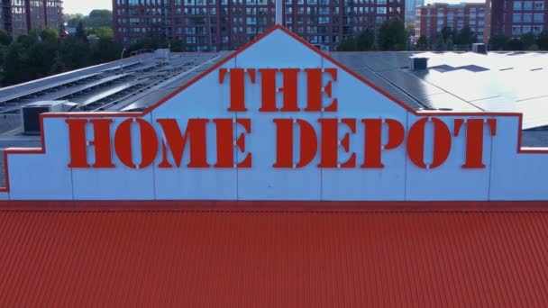 Home Depot Home Improvement Construction Supply Retail Chain Canada Big — Stock Video