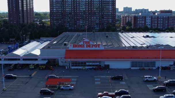 Home Depot Мережа Роздрібної Торгівлі Побутовими Товарами Канаді Великий Магазин — стокове відео