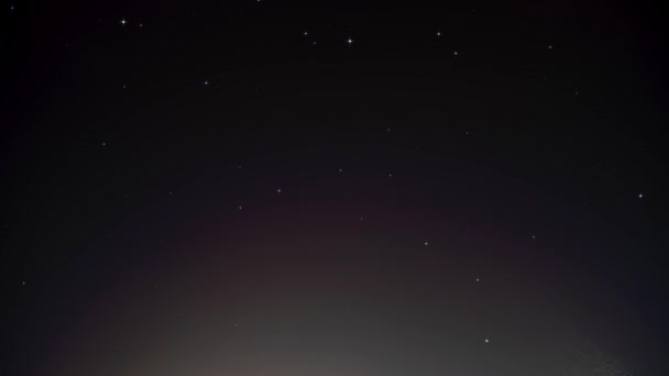 Caducidad Nocturna Las Estrellas Astro Time Lapse Norteamérica Zona Contaminada — Vídeos de Stock