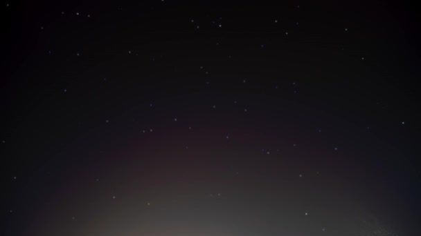 Night Sky Timelapse Toronto Ontário Canadá Rotação Móvel Estrelas Lapso — Vídeo de Stock