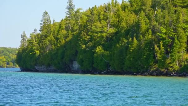 加拿大安大略省北部普洛林岛的宝石 普洛图湖宏伟的海岸 岛上最大的湖泊 横跨数公里的原水和迷人的风景 — 图库视频影像