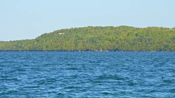 マニトリン島 カナダ北オンタリオ州マニトゥーリバーパーク付近の湿地の景色 夏の雰囲気と魅力的な景色 そして探検 レイクサイド ラグジュアリービュー — ストック動画