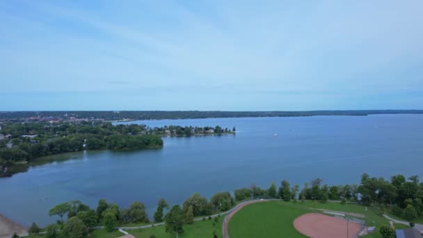 Orillia Ciudad Norte Ontario Canadá Con Vistas Smith Bay Lago — Vídeos de Stock