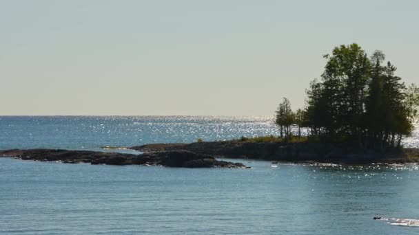 South Baymouth Marine Silhouette Picturesque Nature Setting Manitoulin Island Maritime — Stock Video