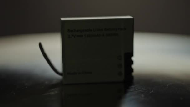 Akumulator Polimerowy Litowo Jonowy Produkowany Chinach Kamer Akcji Małych Kamer — Wideo stockowe