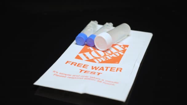 Vattentest Home Depot Gratis Vattentest Kit Gratis Miljö Inspektion Vatten — Stockvideo