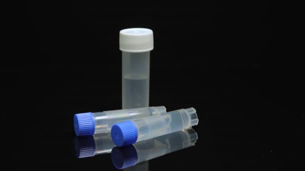 Тестові Пляшки Водою Маленькі Пляшки Тесту Водою Безкоштовний Набір Екологічного — стокове відео