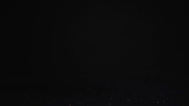 Шаттллок Падає Повільному Русі Крупним Планом Чорним Тлом Бадмінтонний Човник — стокове відео