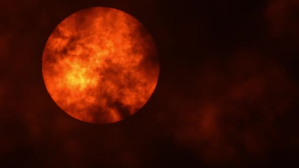 太陽の表面上の太陽のスポットのショットを閉じます 太陽のフレアの表面に強い磁場とコロナ質量放出 Cme 黙示録 終末の日だ リアルタイムの実際の映像 — ストック動画