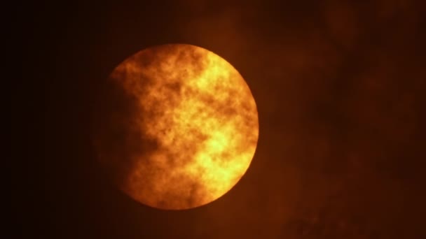 Distorsion Atmosphère Brume Chaleur Sur Les Bords Chauds Disque Solaire — Video