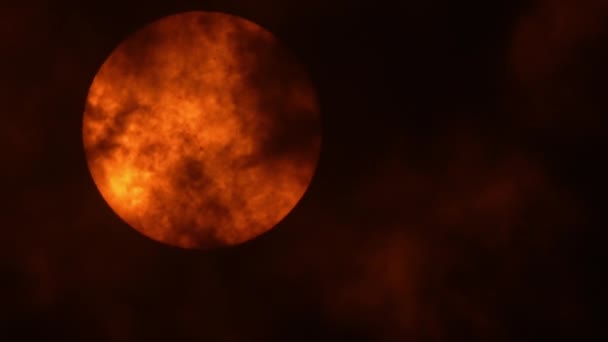 Nahaufnahme Von Sonnenflecken Auf Der Oberfläche Der Sonne Starke Magnetfelder — Stockvideo