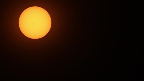 Primer Plano Shot Sunspots Superficie Del Sol Fuertes Campos Magnéticos — Vídeos de Stock