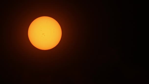 Powierzchnia Słońca Plamami Słonecznymi Strumieniu Słonecznym Silne Pola Magnetyczne Powierzchni — Wideo stockowe